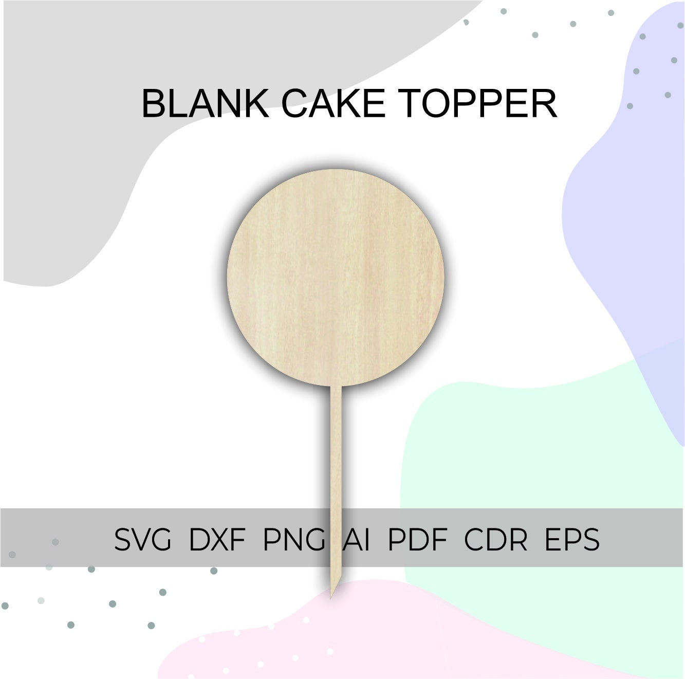 Circle Clear Blank Acrylic Cake Topper, Wedding Cake Topper, Circle ...