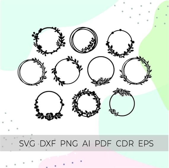 Circle Frame Svg Cake Topper Svg Files for Cricut Wedding Etsy Canada