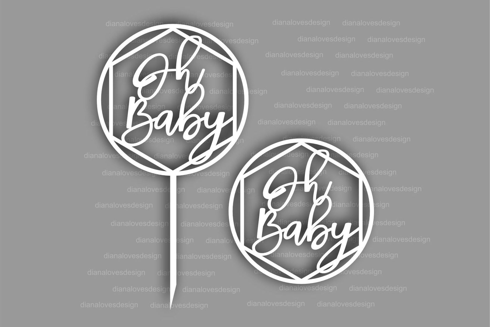 Oh Baby Svg Cake Topper Cake Topper Svg Baby Shower Svg Oh Etsy
