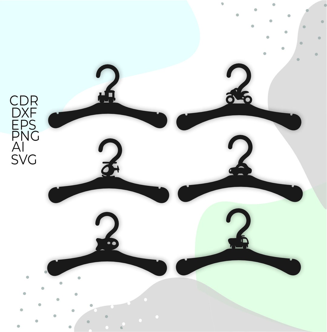 Baby Hangers Svg, Clothes Hanger Svg, Set Hangers Svg, Dress Hanger