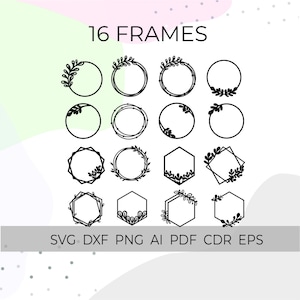 moldura circular svg, topo de bolo svg, arquivos para cricut, moldura de casamento svg, topo de bolo de aniversário, feliz aniversário svg, moldura de guirlanda svg, png dxf