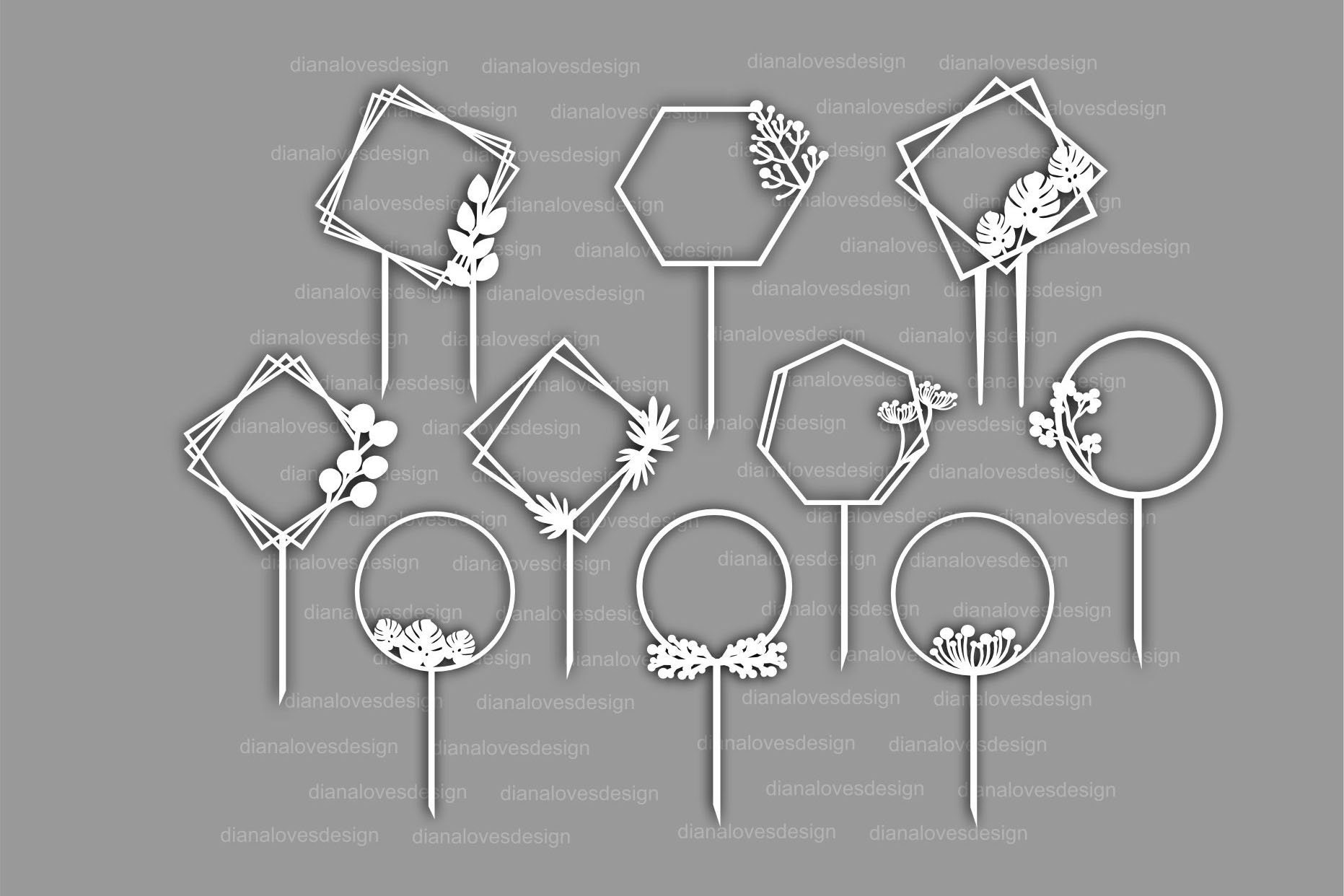 Wedding Cake Topper Svg, Cake Topper Frame, Laser Cut, Birthday Topper ...