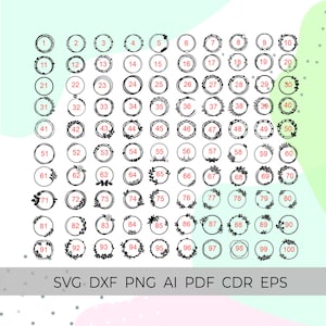 Bundle de cadres cercle svg, svg framesr mariage, svg cadre couronne, cadre de décoration de gâteau pour cnc, cadres de feuilles, fichiers svg pour silhouette cricut