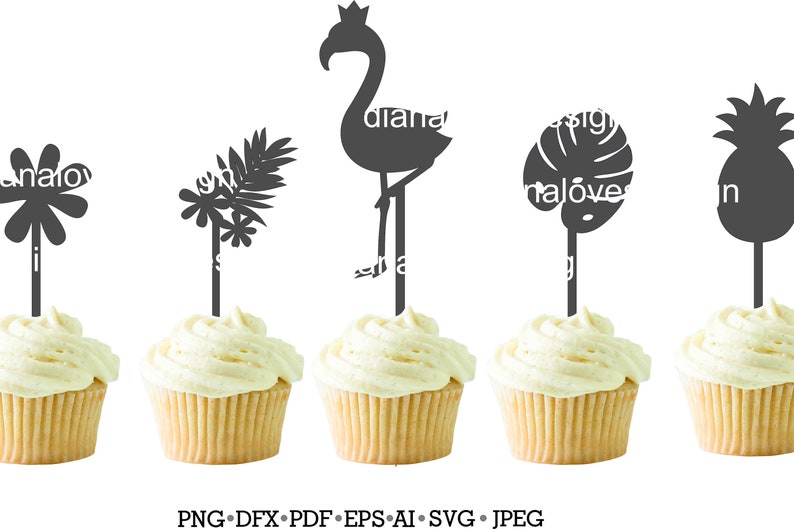 Flamingo Cake Topper Svg Personalized Happy Birthday Svg Etsy