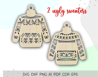 Ugly Christmas Sweater SVG Laser Cut File, Christmas Svg Bundle ...