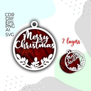 frohe Weihnachten svg Ornamente svg, mehrschichtige svg, Weihnachts geschichtete svg, Weihnachtskranz svg, Weihnachtstürhänger svg