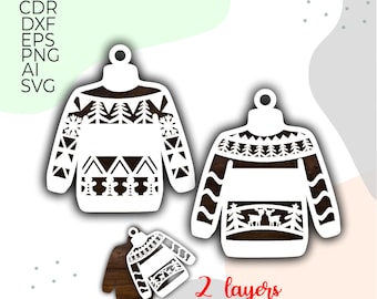 ugly christmas sweater svg, file for glowforge, christmas svg bundle, christmas tree toys svg, christmas ornaments svg, personalized sweater