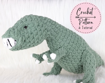 MODELLO T-Rex all'uncinetto / Dinosauro all'uncinetto / Dinosauro Amigurumi all'uncinetto / Modello Amigurumi dinosauro / Modello Tyrannosaurus Rex all'uncinetto