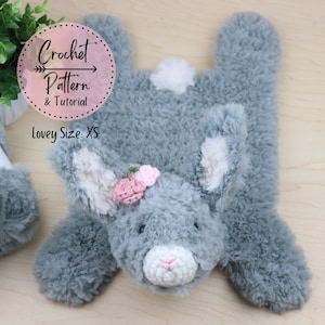 XS Crochet Bunny Lovey Crochet pdf digital PATTERN, Amigurumi Toy, Handmade Baby Gift, Bunny Pattern Spring Market Pattern Easter Pattern