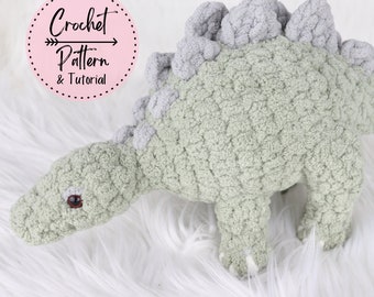 Crochet Stegosaurus Pattern Low-Sew Dinosaur Pattern Crochet Dinosaur Amigurumi Pattern Crochet Dino Pattern Stegosaurus Crochet Amigurumi