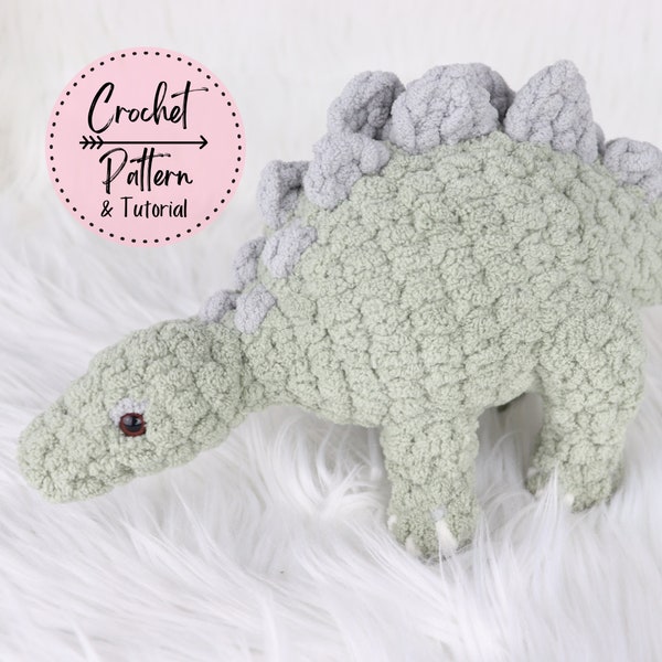 Crochet Stegosaurus Pattern Low-Sew Dinosaur Pattern Crochet Dinosaur Amigurumi Pattern Crochet Dino Pattern Stegosaurus Crochet Amigurumi