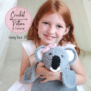 PATTERN Koala Crochet Pattern Chenille Koala Crochet Blanket Pattern Koala Crochet Lovey Pattern Koala Security Blanket Koala Crochet Plush