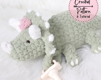 MODELLO triceratopo all'uncinetto / dinosauro triceratopo all'uncinetto / modello amigurumi all'uncinetto / modello amigurumi triceratopo / modello triceratopo