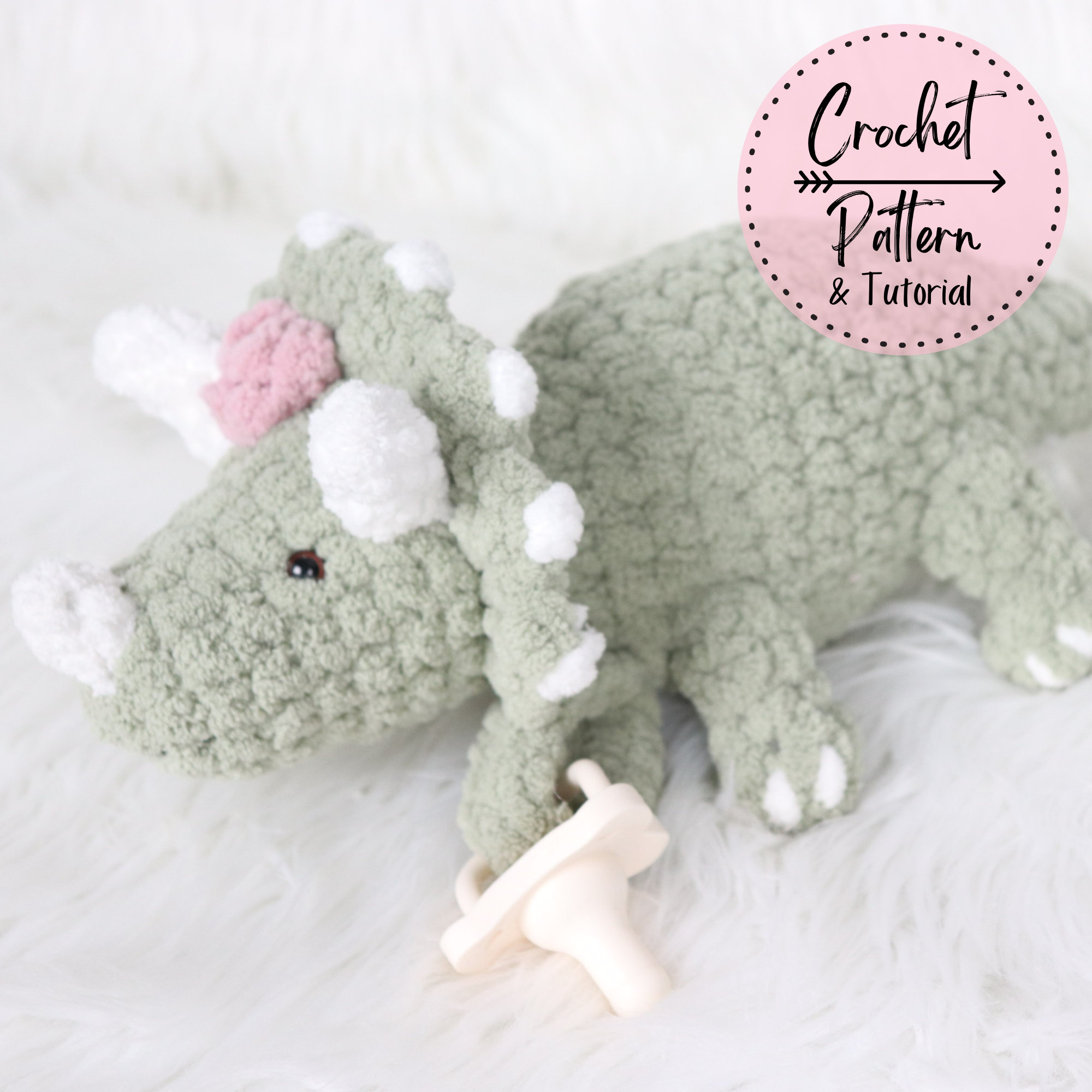 Crochet Triceratops PATTERN | Crochet Triceratops Dinosaur | Crochet Amigurumi Pattern | Triceratops Amigurumi Pattern | Triceratops Pattern
