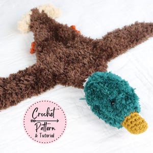 Crochet Mallard Duck Lovey, Crochet Mallard Pattern, Crochet Duck Lovey, Crochet Furry Mallard Pattern