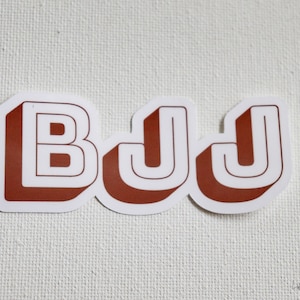 BJJ Brown Jiu Jitsu Waterproof Sticker, Vinyl Die Cut