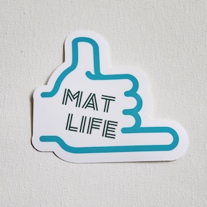 Mat Life Jiu Jitsu Waterproof Sticker, Vinyl Die Cut