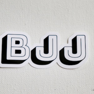 BJJ Black Jiu Jitsu Waterproof Sticker, Vinyl Die Cut