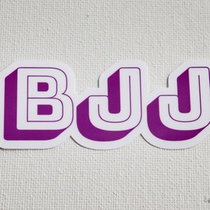 BJJ Purple Jiu Jitsu Waterproof Sticker, Vinyl Die Cut