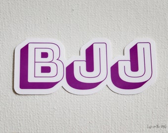 BJJ Purple Jiu Jitsu Waterproof Sticker, Vinyl Die Cut
