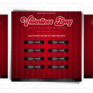 Valentines Day Flyer, Editable Flyer for Canva, Canva Flyer, Canva Template, Canva Template for Valentines Day, Valentines Day Flyer, Canva