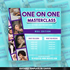Nail Tech Flyer | MUA Flyer | Masterclass Flyer | Braid Flyer | Lash Tech Flyer | Canva Editable DIY Flyer, Canva Flyer, Canva EFlyer