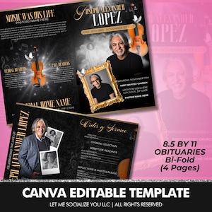 Canva editable obituary | Canva template | editable obituary | Canva editable | in memory of Canva template | obituary | Canva edit |