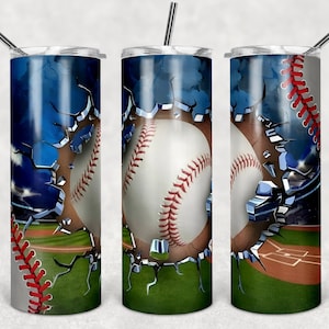 Baseball ispirato 20 oz Skinny Beer Tumbler Tumbler Wrap Sublimation JPG Design Sublimation PNG Graphics Designs Download istantaneo