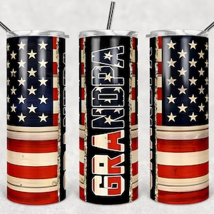 Bandeira do avô americano 20 onças Skinny Beer Tumbler Tumbler Wrap Sublimation JPG Design Sublimação PNG Graphics Designs Download instantâneo