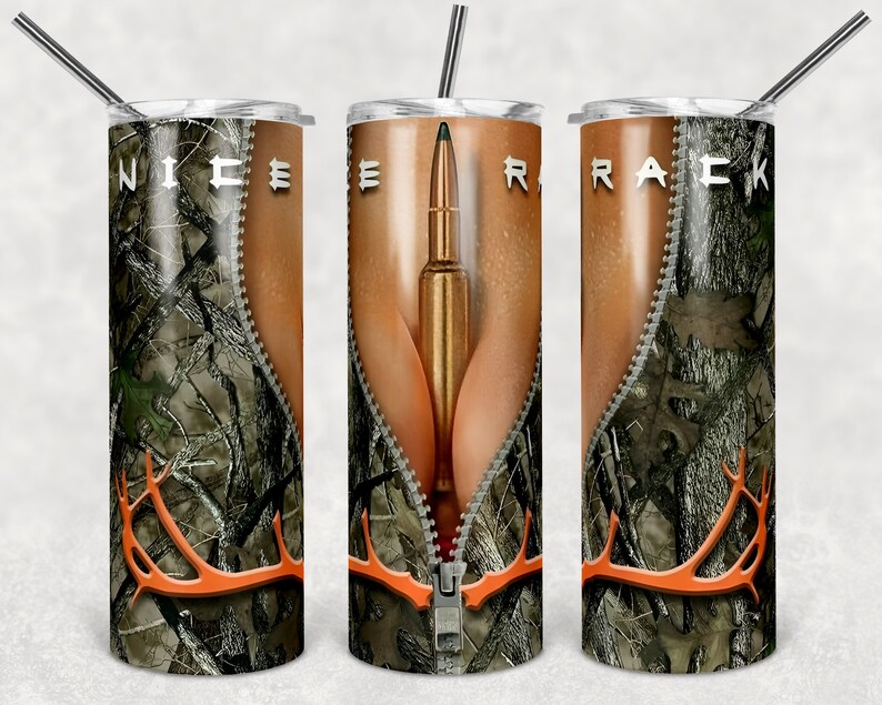 Hunting Nice Rack Inspired 20 Oz Skinny Tumbler Wrap - Etsy