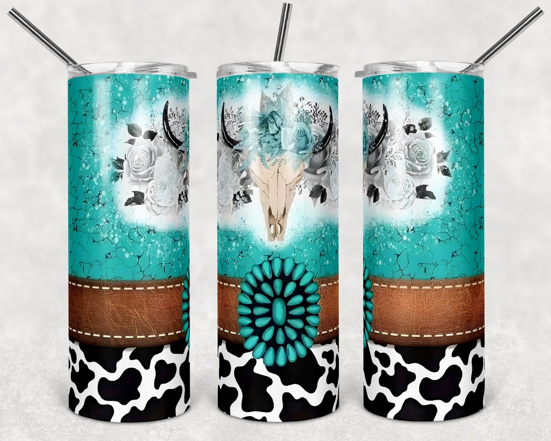 Cowgirl Inspired 20 Oz Skinny Tumbler Wrap Sublimation JPG Design ...