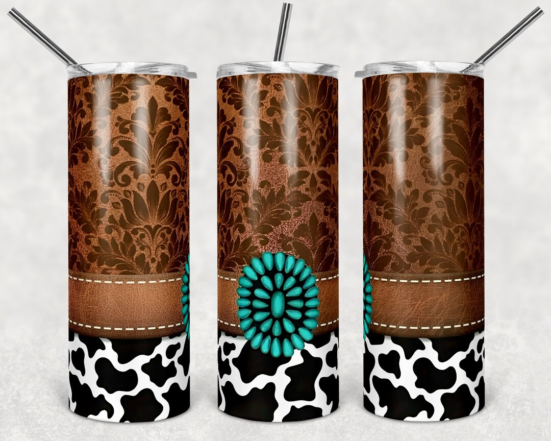 Cowgirl Inspired 20 Oz Skinny Tumbler Wrap Sublimation JPG Design ...