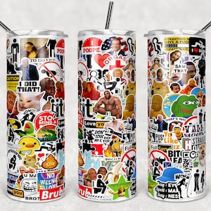 Divertido meme adulto sublimación de vaso Diseño Descargar 20oz Vaso delgado Png 20oz Sub Tumbler Design envolver memes Sublimación