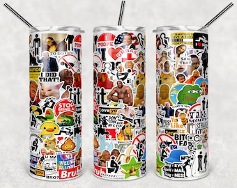 Funny Adult meme tumbler sublimation Design Download 20oz Skinny tumbler Png 20oz Sub Tumbler Design wrap memes Sublimation