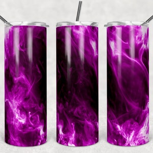 Purple Smoke Tumbler png 20oz Skinny Tumbler wrap Sublimation Design background Smokey Tumbler Straight Tapered violet digital download