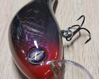 3 1/2" 5/8oz Handgjort Träbete för Vattenvaksbete: Black Out Bloody Face