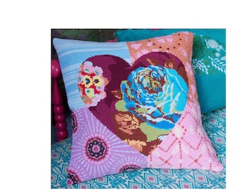 50% Off Sale, NEW Anchor Needlepoint Tapestry Kit - Heartbeat Cushion by Anna Maria Horner