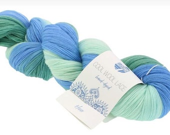 40% Off! Lana Grossa Cool Wool Lace Hand-Dyed Limited Edition - Haar (Color #822) - 100 GRAMS
