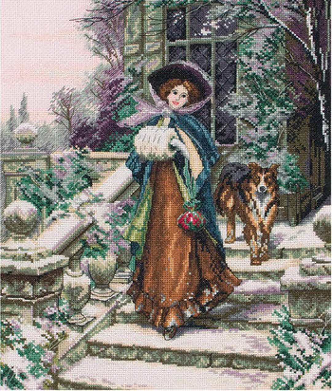 50 OFF NEW Anchor Counted Cross Stitch Kit A Winter Rose Etsy