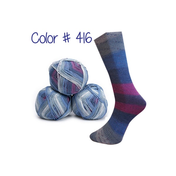 40% Off Sale - Lungauer Sockenwolle Seide -  Amethyst Blue Skies (Color #416)