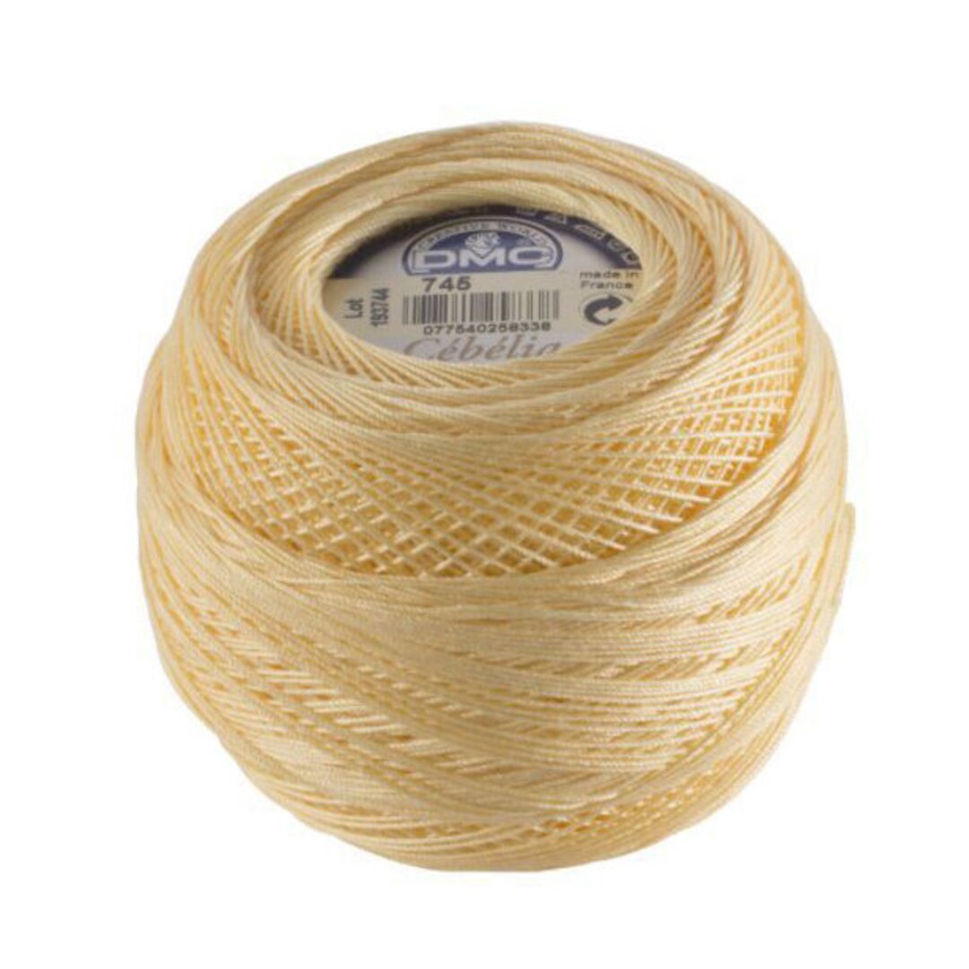 Cebelia Crochet Thread Size 10 Lightest Soft Yellow color 745 Etsy