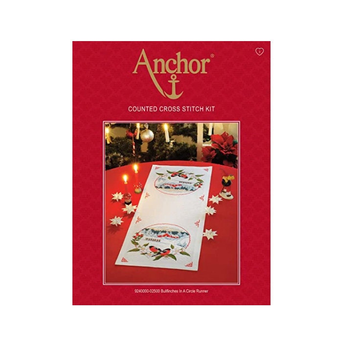 NEW Anchor Counted Cross Stitch Kit Bullfinches in a Circle Etsy