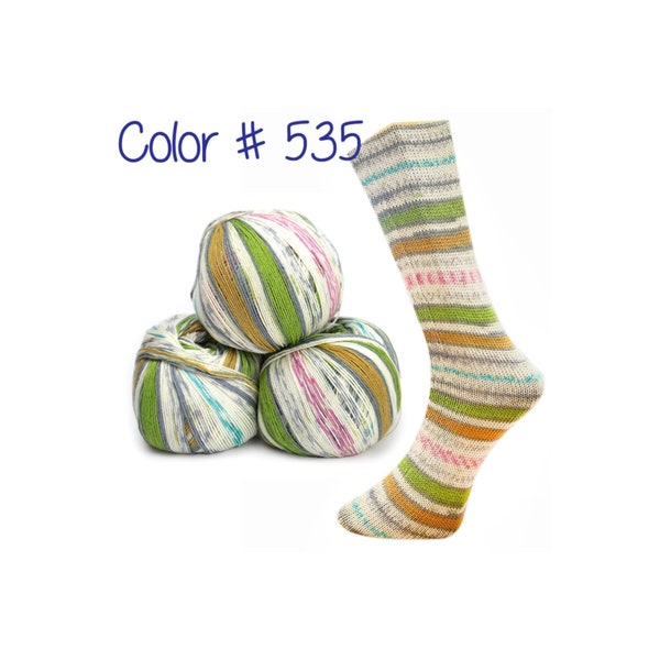 40% Off Sale - Lungauer Sockenwolle Seide - Alaskan Spring (Color #535)