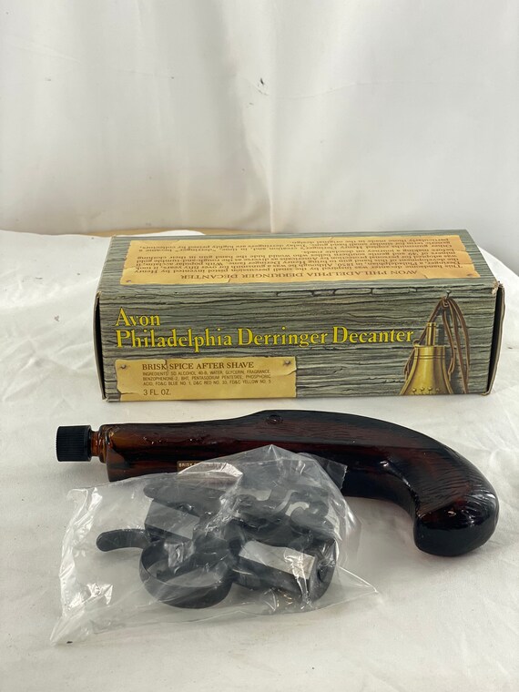 Vintage Avon Philadelphia Derringer Gun Decanter Bottle Brosk Etsy