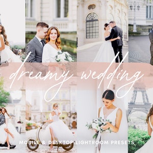 10 WEDDING Lightroom Presets, Mobile & Desktop Lightroom Presets, Light Airy Preset, Bright Wedding Presets, Natural Couple Preset Instagram