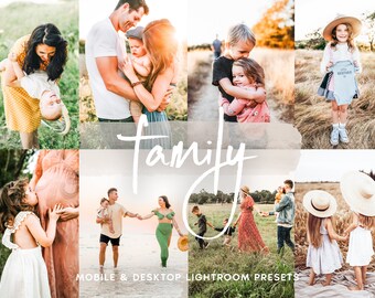 10 FAMILY OUTDOOR Mobile & Desktop Lightroom Presets, Family Photo Editing Filter for Instagram, Kids Presets for Bloggers, Bright Presets