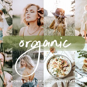 10 Organic Mobile & Desktop Lightroom Presets, Green Travel Preset for Bloggers, Soft Natural Photo Editing Filter for Instagram Influencer