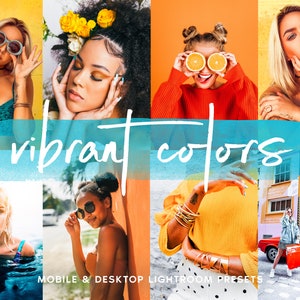 10 Lightroom Mobile & Desktop Presets VIBRANT, Color Pop Lightroom Preset, Vibrant Presets, Instagram Filter, Summer Preset, Vivid Colors