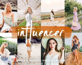 10 preset Lightroom Influencer per Lightroom desktop e mobile, filtro fotografico per blogger, preset Instagram, preset Lifestyle