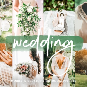10 WEDDING Lightroom Presets, Mobile & Desktop Lightroom Presets, Bright Wedding Presets, Couple Preset Instagram, Outdoor Wedding Preset